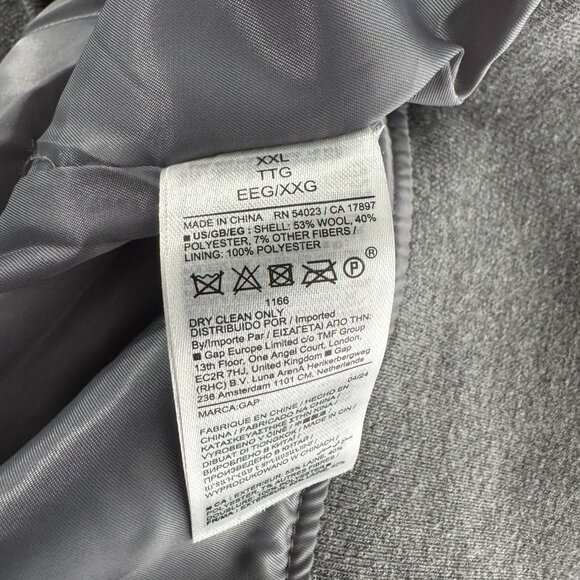 Gap Wool Blend Bomber Varsity Jacket Womens 2XL Gray Preppy NWT CJ-2137 - Picture 10 of 11